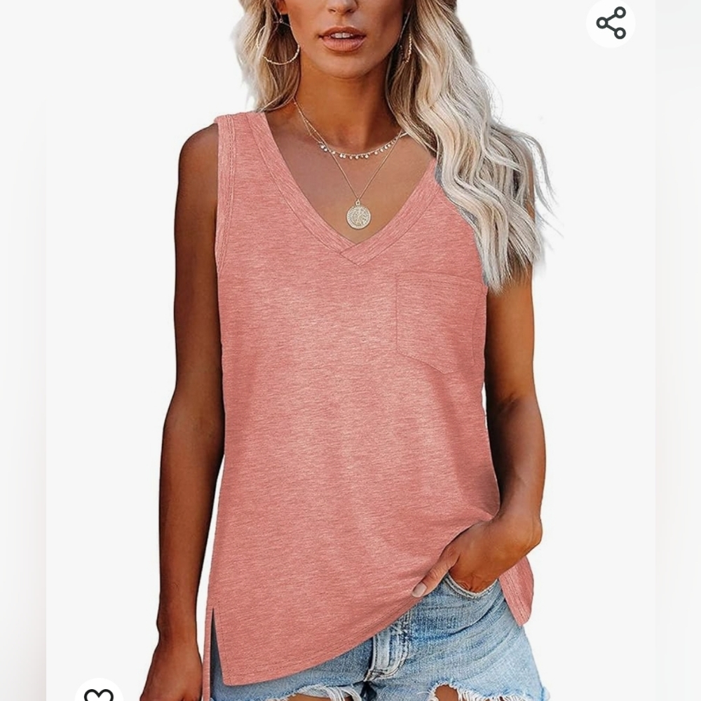 Nwt tunic tank medium coral‎